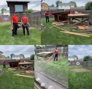 play house removal in Indianapolis before and after picture