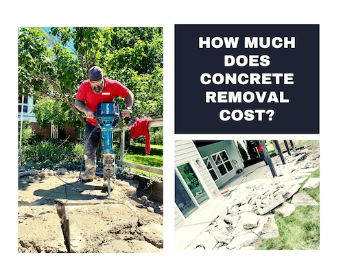 Picture of concrete demo that says How Much Does Concrete Removal Cost 
