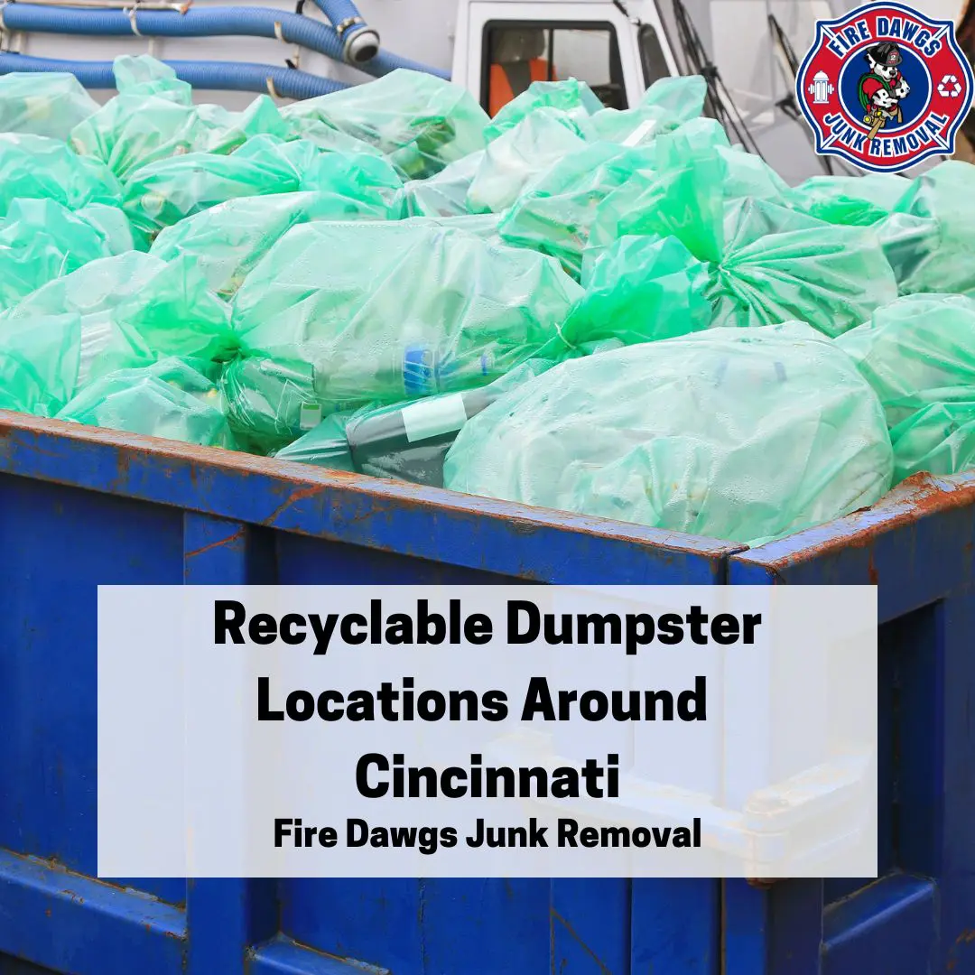 A Graphic for Recyclable Dumpster Locations Around Cincinnati