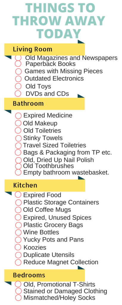 Things To Throw Away today infographic 