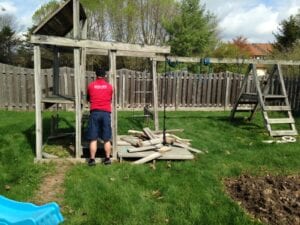 Tear Down and Haul Away Old Playset