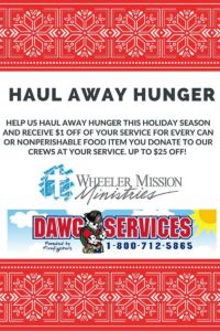 hauling for hunger food drive
