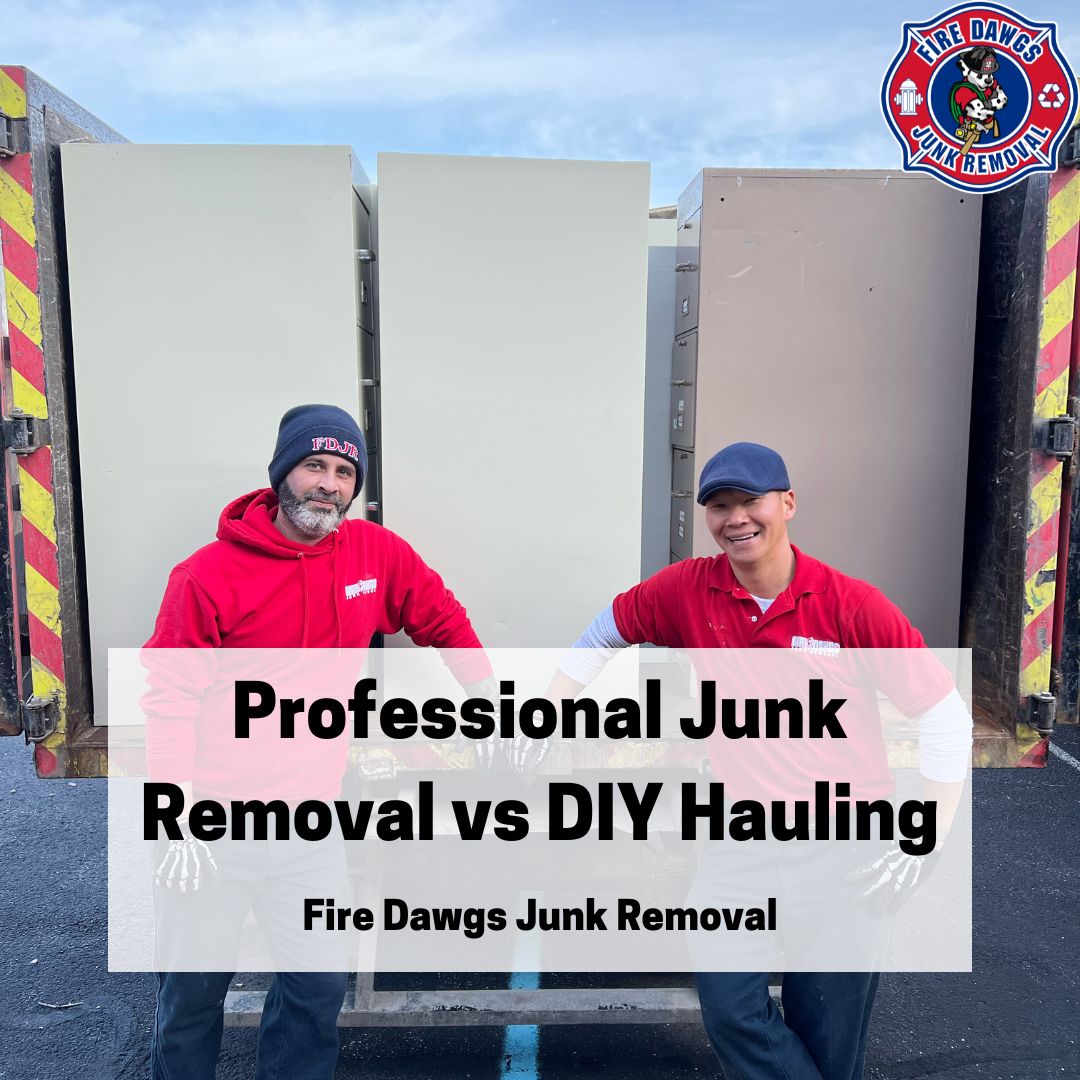 A Graphic for Professional Junk Removal vs DIY Hauling