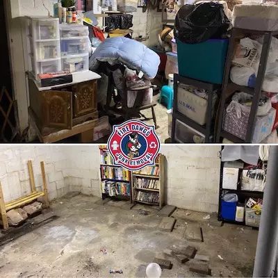 A Picture of Basement Junk Removal in Indianapolis