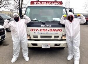 Fire Dawgs Junk Removal Indianapolis in Tyvek Suits