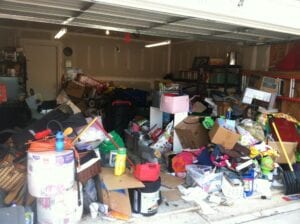 Garage trash removal - before