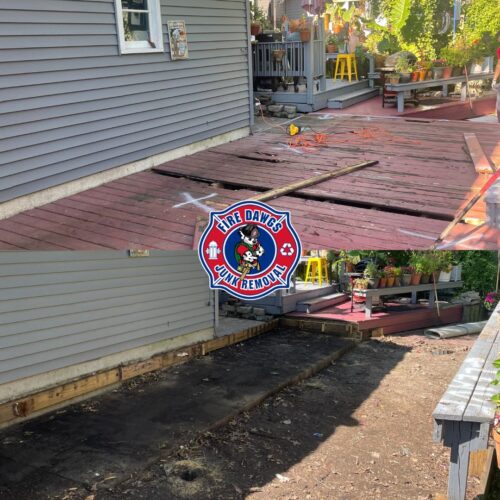 A Picture of Deck Demo in Bloomington
