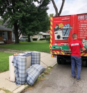 A Picture of Couch Removal in Muncie