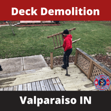 A Picture of Deck Demolition in Valparaiso IN