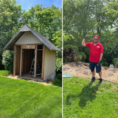 A Picture of a Shed Removal in Muncie