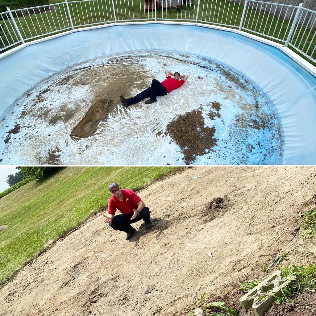 A Picture of an Above Ground Pool Removal Louisville