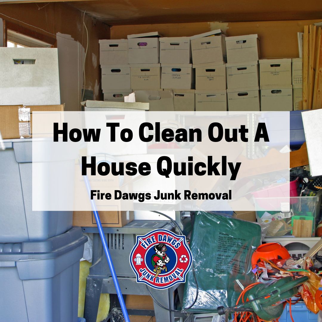 A Graphic for How To Clean Out A House Quickly