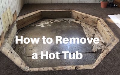 steps for how to remove a hot tub