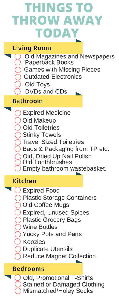 Things To Throw Away today infographic 